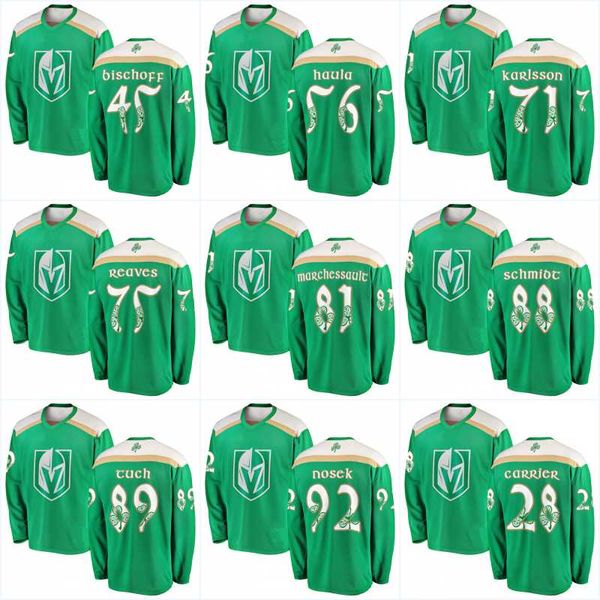 

Men 2019 St. Patrick's Day Vegas Golden Knights Deryk Engelland Nick Holden Brayden McNabb Jon Merrill Colin Miller Nate Schmidt Jerseys