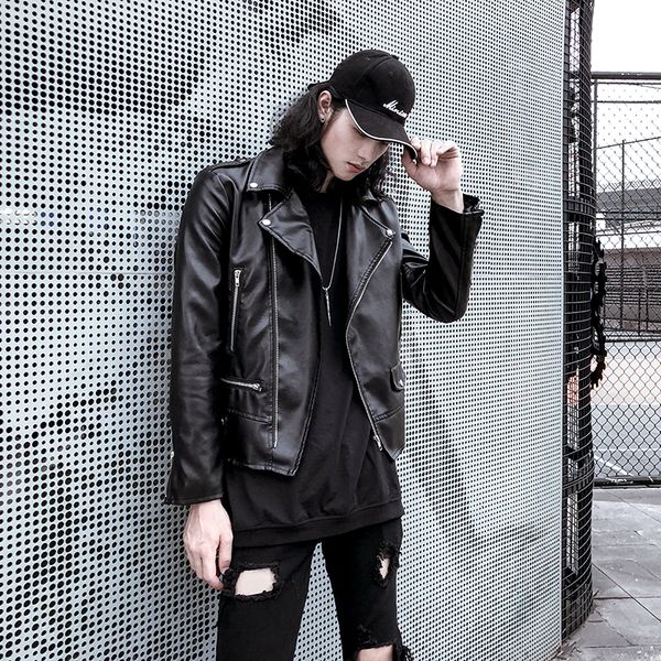 2019 men's jacket trend spring and autumn winter fashion solid color sports and leisure motorcycle simulation leather jacket, Black;brown
2019 men's jacket trend spring and autumn winter fashion solid color sports and leisure motorcycle simulation leather jacket, Black;brown