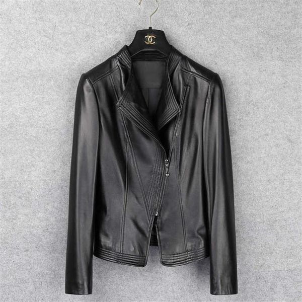 2019 new autumn winter women korean slim genuine leather jacket female short natural sheepskin biker coat streetwear r225, Black
2019 new autumn winter women korean slim genuine leather jacket female short natural sheepskin biker coat streetwear r225, Black
