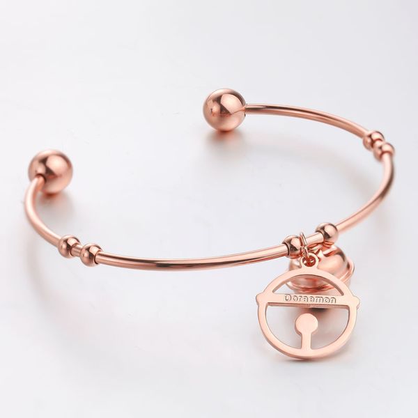 18kgp rose gold color titanium steel doraemon bangle fashion 316l stainless bracelet for women (gb105, Black
18kgp rose gold color titanium steel doraemon bangle fashion 316l stainless bracelet for women (gb105, Black