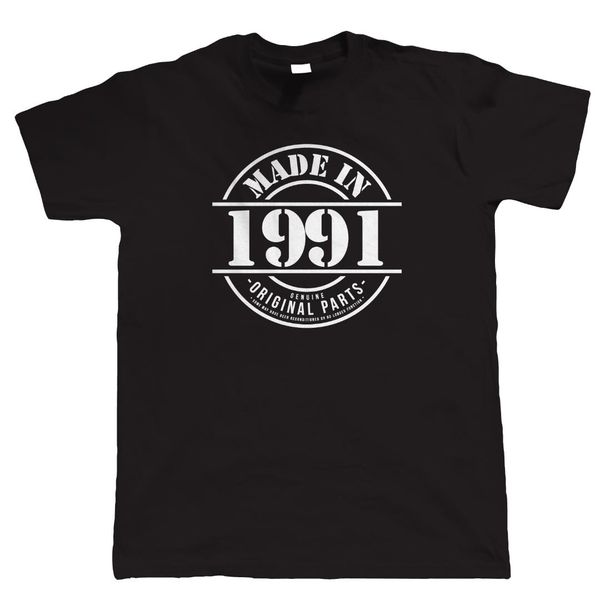 made in 1991 mens funny t shirt, christmas gift for him dad grandad fathers day new 2018 summer fashion men's, White;black
made in 1991 mens funny t shirt, christmas gift for him dad grandad fathers day new 2018 summer fashion men's, White;black