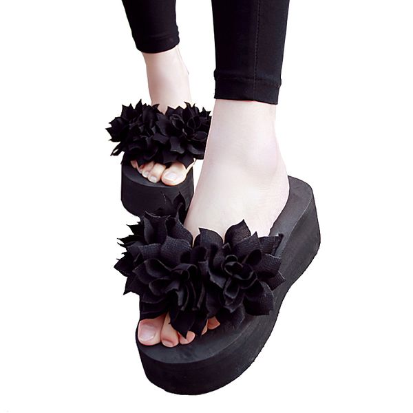 lady wedge heel shoes women flip flops summer female beach slippers ladies platform shoes sandalias altas plataformas de mujer, Black
lady wedge heel shoes women flip flops summer female beach slippers ladies platform shoes sandalias altas plataformas de mujer, Black