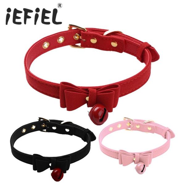 women girls fashion pu leather adjustable bow tie neck choker collar necklace with bell adults carnival role play party costumes, Silver
women girls fashion pu leather adjustable bow tie neck choker collar necklace with bell adults carnival role play party costumes, Silver
