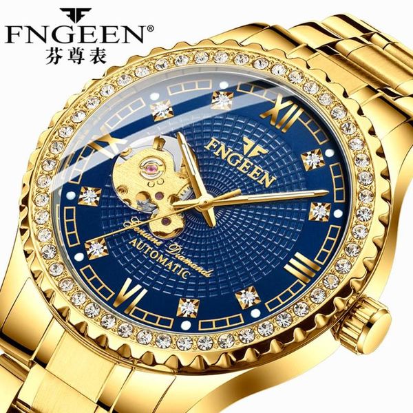 fngeen 2020 gold mechanical watches classic business man watch stainless steel waterproof skeleton men's watch, Slivery;brown
fngeen 2020 gold mechanical watches classic business man watch stainless steel waterproof skeleton men's watch, Slivery;brown
