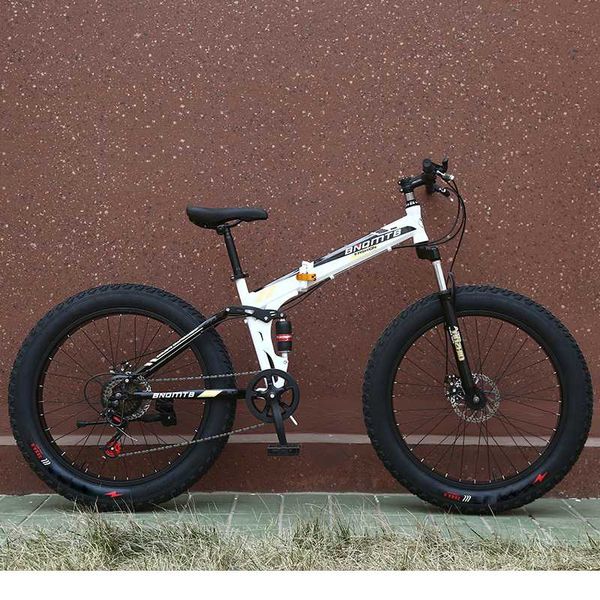 snow bike folding mtb 26" 7 21 24 27 speed double disc mountain fat bicycle suspension steel frame 4" tire aluminum wheel 
snow bike folding mtb 26" 7 21 24 27 speed double disc mountain fat bicycle suspension steel frame 4" tire aluminum wheel