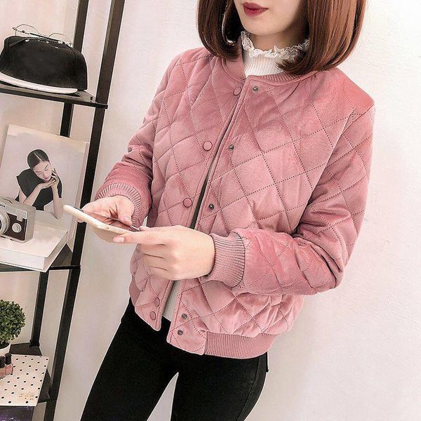 korean style short winter jacket women casual fashion plaid pink solid color parka warm streetwear o-neck cotton coat, Black
korean style short winter jacket women casual fashion plaid pink solid color parka warm streetwear o-neck cotton coat, Black