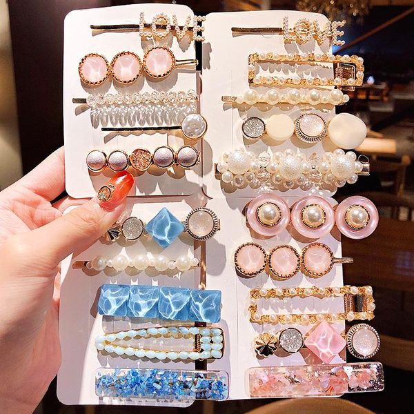 3/5pcs/set ins new women girls elegant pearls geometric hairpins sweet headband hair clips barrettes fashion hair accessories blvcf, Black
3/5pcs/set ins new women girls elegant pearls geometric hairpins sweet headband hair clips barrettes fashion hair accessories blvcf, Black