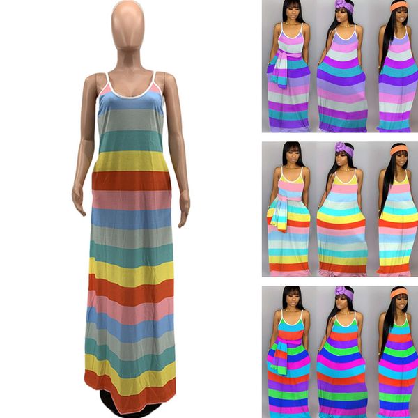 long camisole dresses women slip dresses summer rainbow striped dress girls sleeveless pencil bodycon skirts maxi dresses e22701, Black;gray
long camisole dresses women slip dresses summer rainbow striped dress girls sleeveless pencil bodycon skirts maxi dresses e22701, Black;gray