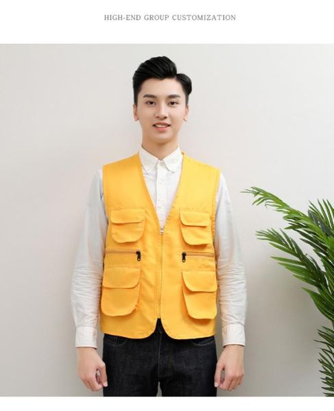 vest customized vest multi-pocket red jacket customized uniforms printed word advertising, Black;blue
vest customized vest multi-pocket red jacket customized uniforms printed word advertising, Black;blue