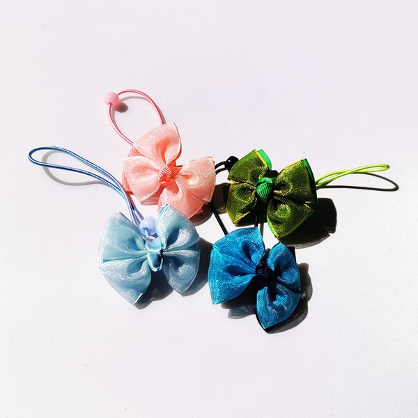 2 inches two layers organza ribbon bow hair ties for kids headwear hair accessories girls elastic band, Slivery;white
2 inches two layers organza ribbon bow hair ties for kids headwear hair accessories girls elastic band, Slivery;white