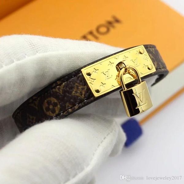 new style genuine leather bracelets with gold lock accessories design for women luxury flower pattern bracelet fashion jewelry, Golden;silver 
new style genuine leather bracelets with gold lock accessories design for women luxury flower pattern bracelet fashion jewelry, Golden;silver