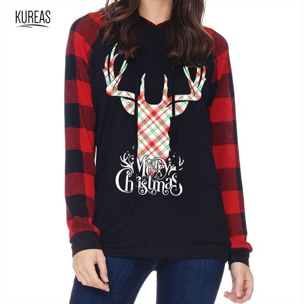 kureas women knitted hoodies winter autumn hooded pullovers patchwork plaid long sleeve casual sweatshirt christmas deer printed, Black
kureas women knitted hoodies winter autumn hooded pullovers patchwork plaid long sleeve casual sweatshirt christmas deer printed, Black