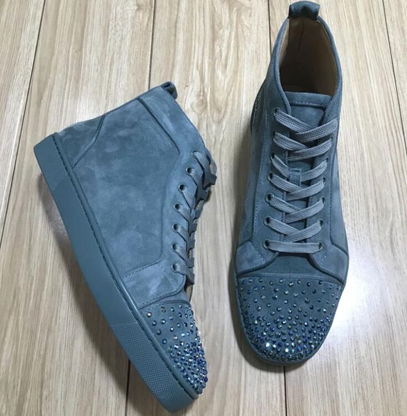 2019 new designer red bottom casual shoes suede rhinstone shoes mens women suede spike crystal leather sport sneakers party lovers 35-46, Black
2019 new designer red bottom casual shoes suede rhinstone shoes mens women suede spike crystal leather sport sneakers party lovers 35-46, Black