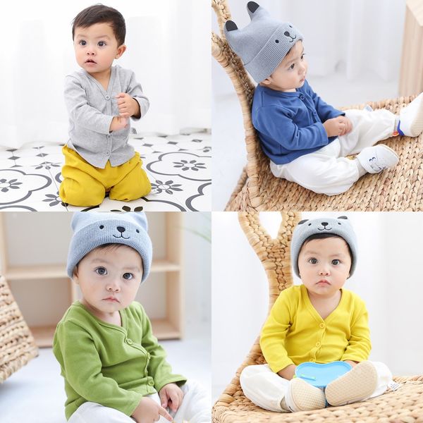 61yr3 kraft douer children's sweater children's clothing boy's sweater infant knitted cardigan autumn clothing solid color ba, Blue 
61yr3 kraft douer children's sweater children's clothing boy's sweater infant knitted cardigan autumn clothing solid color ba, Blue