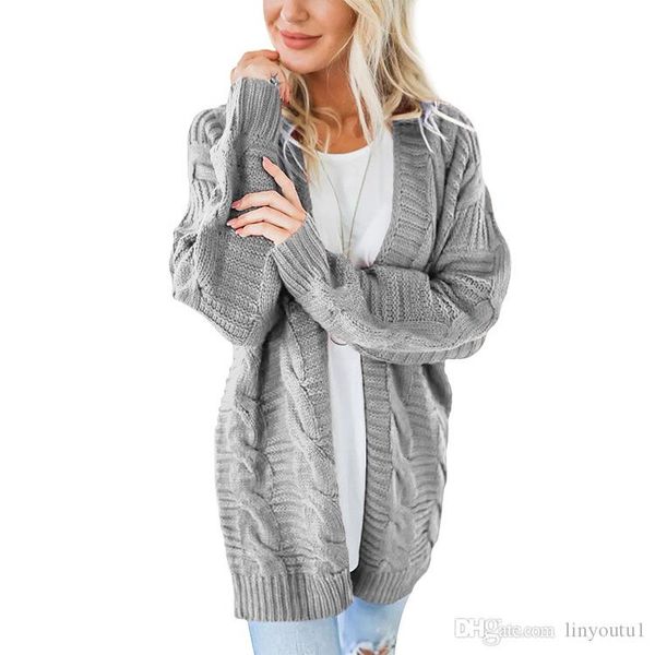 2020 autumn twist long sleeve cardigan loose sweater women winter plus size knitted cardigan women's coats outerwear, White;black
2020 autumn twist long sleeve cardigan loose sweater women winter plus size knitted cardigan women's coats outerwear, White;black