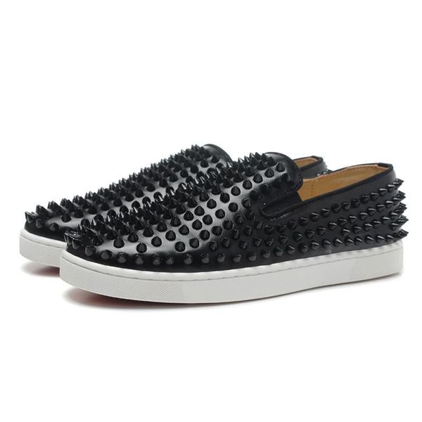 designer shoes studded spikes fashion bottom is red leather mens womens low cut flat bottoms casual shoes party dress lovers rivets sneakers, Black
designer shoes studded spikes fashion bottom is red leather mens womens low cut flat bottoms casual shoes party dress lovers rivets sneakers, Black