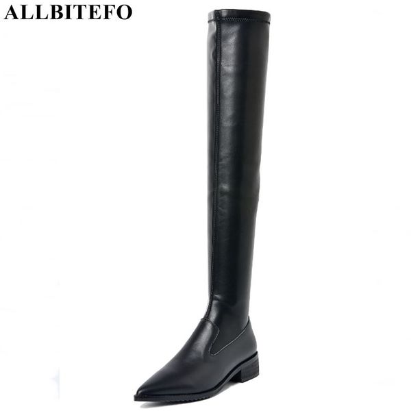 allbitefo natural genuine leather women boots autumn winter fashion girls ankle boots over the knee comfortable breathable, Black
allbitefo natural genuine leather women boots autumn winter fashion girls ankle boots over the knee comfortable breathable, Black