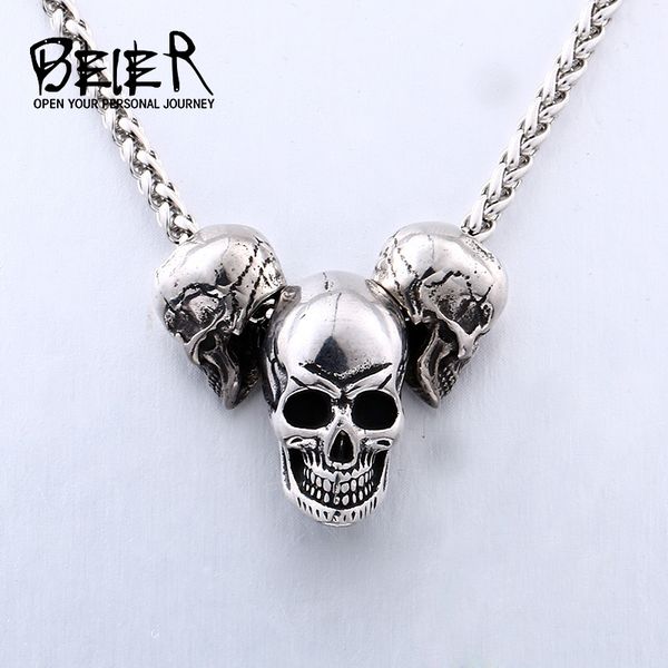 beier 316l stainless steel unique design punk skull biker pendant necklace jewelry llbp8216p, Silver
beier 316l stainless steel unique design punk skull biker pendant necklace jewelry llbp8216p, Silver