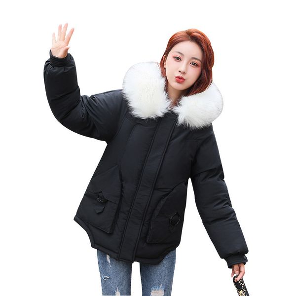 forerun winterjas women grand bont capuchon parka warm katoen slender effects female jas abrigos mujer invierno 2019, Black
forerun winterjas women grand bont capuchon parka warm katoen slender effects female jas abrigos mujer invierno 2019, Black
