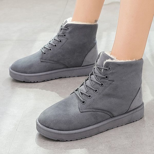 suede snow boots women 2019 warm shoes winter boots short ankle for women lace-up flat casual winter shoes botas mujer, Black
suede snow boots women 2019 warm shoes winter boots short ankle for women lace-up flat casual winter shoes botas mujer, Black