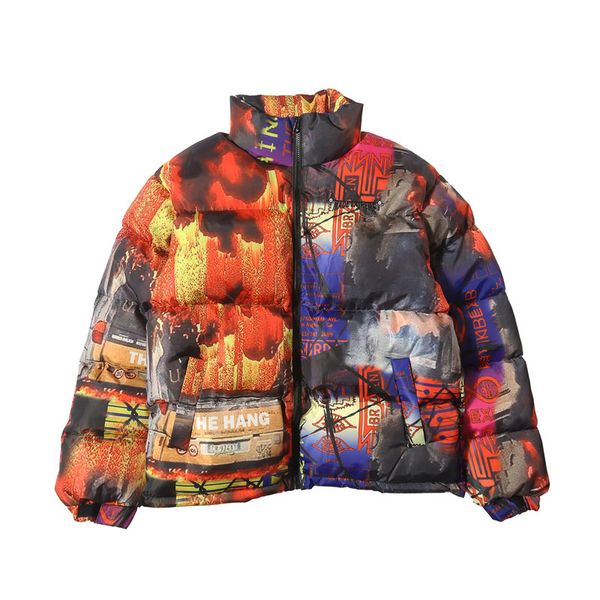 colorful graffiti print windbreaker puffer cotton padded parkas streetwear hip hop winter thick warm parka jackets coat, Black
colorful graffiti print windbreaker puffer cotton padded parkas streetwear hip hop winter thick warm parka jackets coat, Black