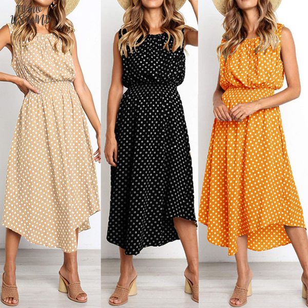 dot print women casual dress femal fahsion round neck sleeveless mid length dress lady elegant crew neck dresses, Black;gray
dot print women casual dress femal fahsion round neck sleeveless mid length dress lady elegant crew neck dresses, Black;gray