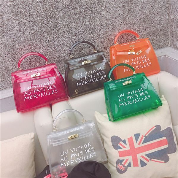 2019 luxury designer bags semi transparent pvc jelly wrap high temperature setting lock letter bag handbag candy color cute mini bag fashion
2019 luxury designer bags semi transparent pvc jelly wrap high temperature setting lock letter bag handbag candy color cute mini bag fashion