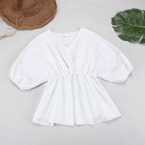 summer v neck chiffon shirt lantern sleeve elastic women simple white blouse ladies comfy casual new 2019 blusa feminina
summer v neck chiffon shirt lantern sleeve elastic women simple white blouse ladies comfy casual new 2019 blusa feminina