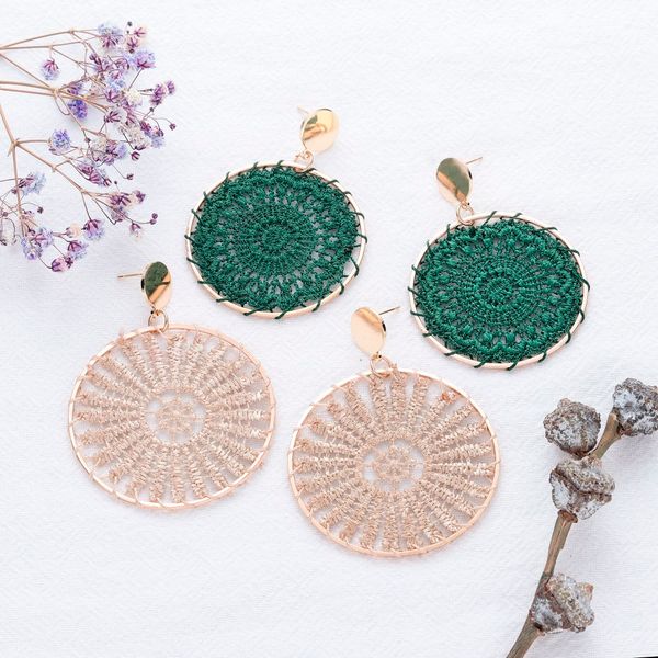 sun totem ethnic woven cotton earrings for women bohemian round alloy big drop dangle earrings female fashion jewelry wholesale, Silver
sun totem ethnic woven cotton earrings for women bohemian round alloy big drop dangle earrings female fashion jewelry wholesale, Silver