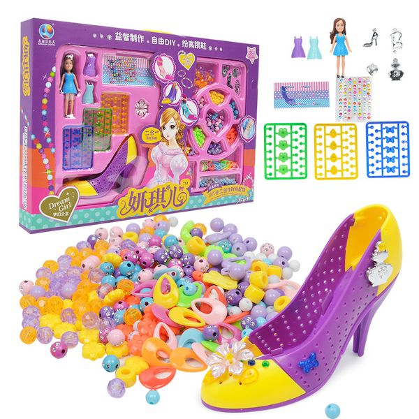 girls creative for diy toys assembly high heels handmade beads bracelet for girls play house children's educational gift kit
girls creative for diy toys assembly high heels handmade beads bracelet for girls play house children's educational gift kit