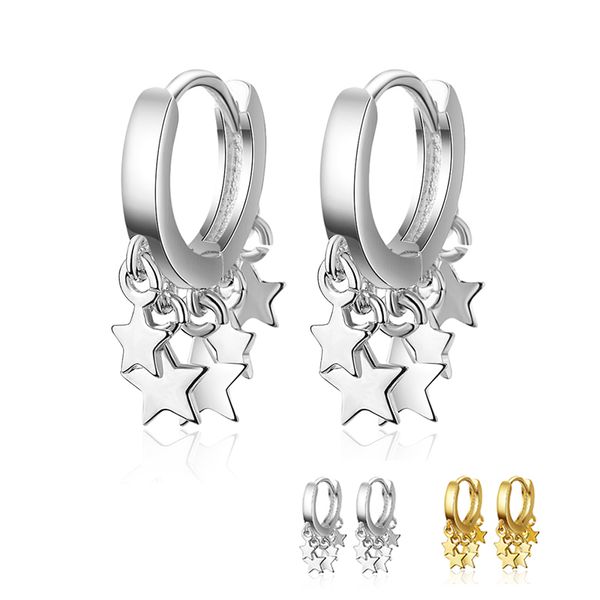 stars pendants s925 silver small hoop earrings cool silver gold color loop huggie earrings fashion party jewelry gifts for women, Golden
stars pendants s925 silver small hoop earrings cool silver gold color loop huggie earrings fashion party jewelry gifts for women, Golden
