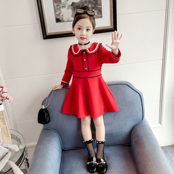 new autumn girl dress cotton long sleeve children dresses polka dot kids dresses for girls fashion girls clothing, Red;yellow
new autumn girl dress cotton long sleeve children dresses polka dot kids dresses for girls fashion girls clothing, Red;yellow