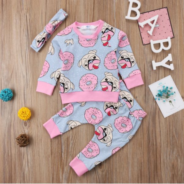3pcs baby clothing sweet newborn baby girl outfit clothes pugs donuts lemon leggings pant headband set, White
3pcs baby clothing sweet newborn baby girl outfit clothes pugs donuts lemon leggings pant headband set, White