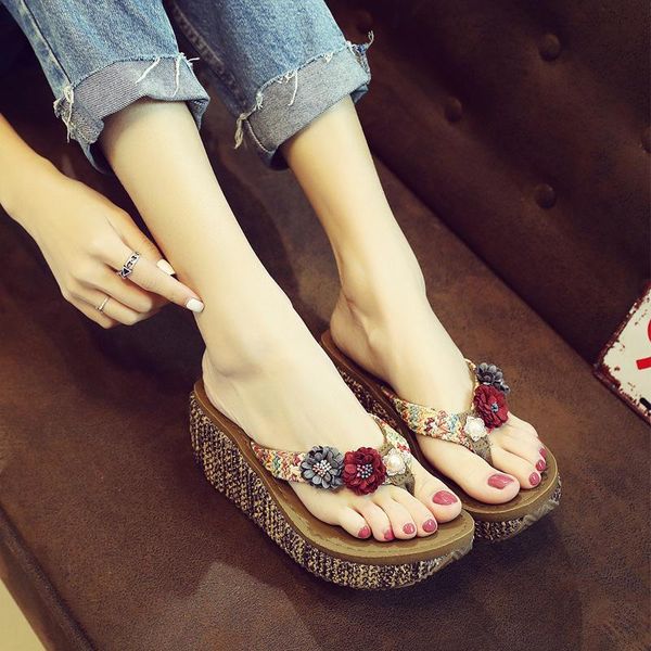 women summer sandals bosimi new outdoor high heel anti slip comfortable beach shoes clip on flip flops cs02, Black
women summer sandals bosimi new outdoor high heel anti slip comfortable beach shoes clip on flip flops cs02, Black
