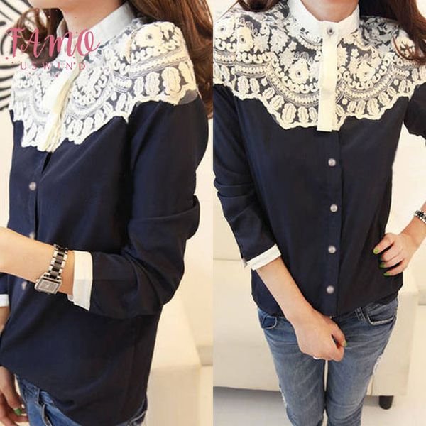 women fashion lace floral women chiffon shirt button down long sleeve loose ladies blouse shirt vadim*, White
women fashion lace floral women chiffon shirt button down long sleeve loose ladies blouse shirt vadim*, White