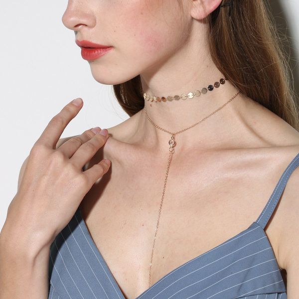 european new fashion long chains diamante crystal copper sequin choker necklaces for women girls chocker collar neck jewelry gift xr328, Golden;silver
european new fashion long chains diamante crystal copper sequin choker necklaces for women girls chocker collar neck jewelry gift xr328, Golden;silver