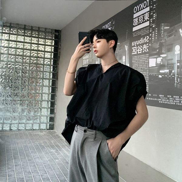 male women loose v-neck dress shirts men women japan harajuku style short sleeve casual pullover shirt, White;black
male women loose v-neck dress shirts men women japan harajuku style short sleeve casual pullover shirt, White;black
