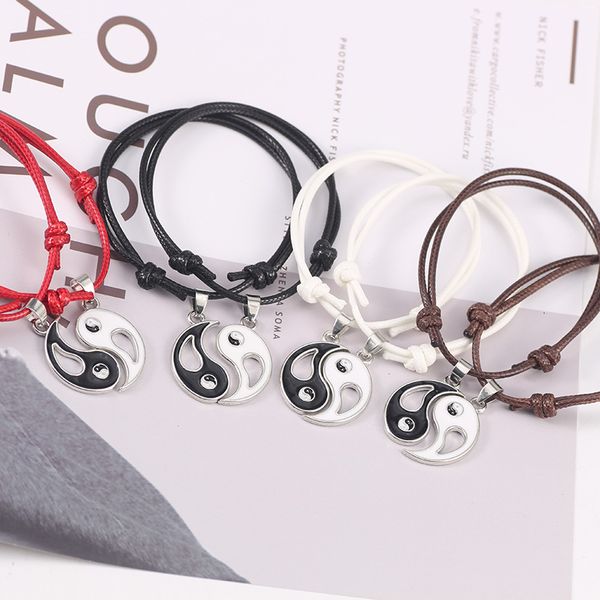 new yin yang tai chi bracelet for women men silver gossip friends leather rope bracelet & pendants bff couple jewelry 2019, White
new yin yang tai chi bracelet for women men silver gossip friends leather rope bracelet & pendants bff couple jewelry 2019, White