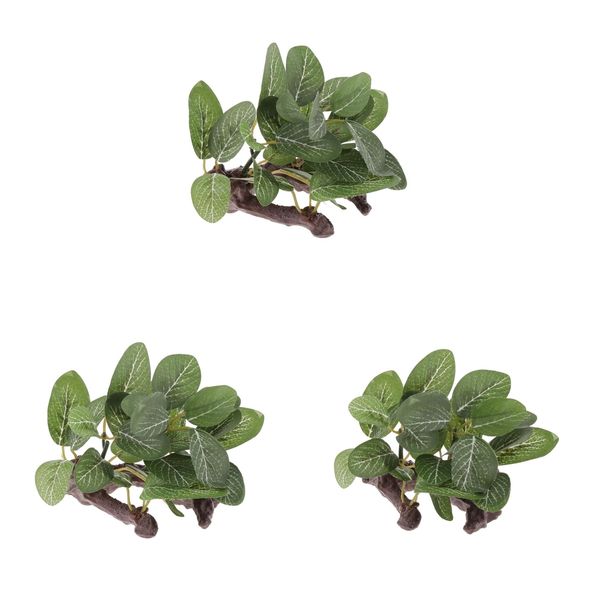 set of 3 resin artificial water plants for reptile or aquarium tank green fit for arboreal reptiles and amphibians - 9x6x8cm
set of 3 resin artificial water plants for reptile or aquarium tank green fit for arboreal reptiles and amphibians - 9x6x8cm