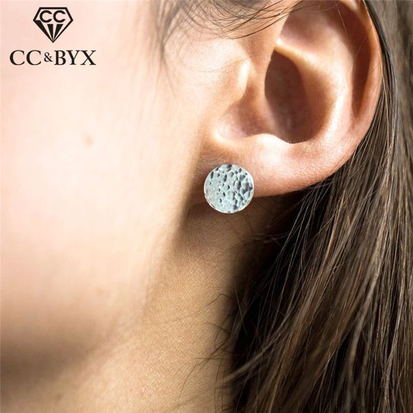 cc 100% 925 silver stud earrings for women round minimalist classic jewelry office style accessories girls party gift cce528, Golden;silver
cc 100% 925 silver stud earrings for women round minimalist classic jewelry office style accessories girls party gift cce528, Golden;silver