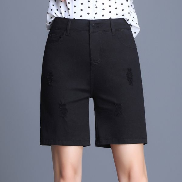 knee length denim shorts women push up elastic high waist biker shorts jean women summer 2019 street wear rn317, Blue
knee length denim shorts women push up elastic high waist biker shorts jean women summer 2019 street wear rn317, Blue