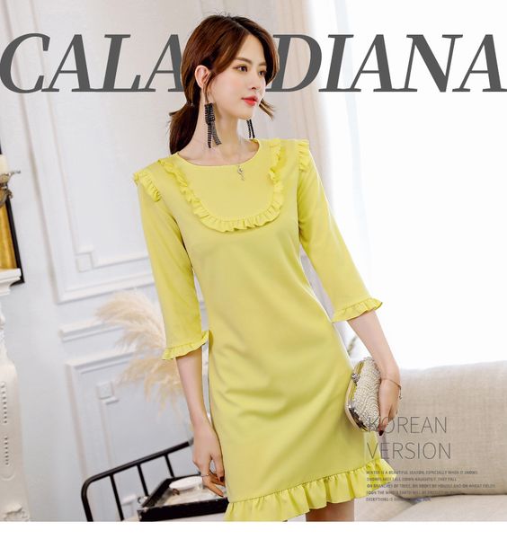 yellow the new show thin female leisure dress long-sleeved pure color, Black;gray
yellow the new show thin female leisure dress long-sleeved pure color, Black;gray