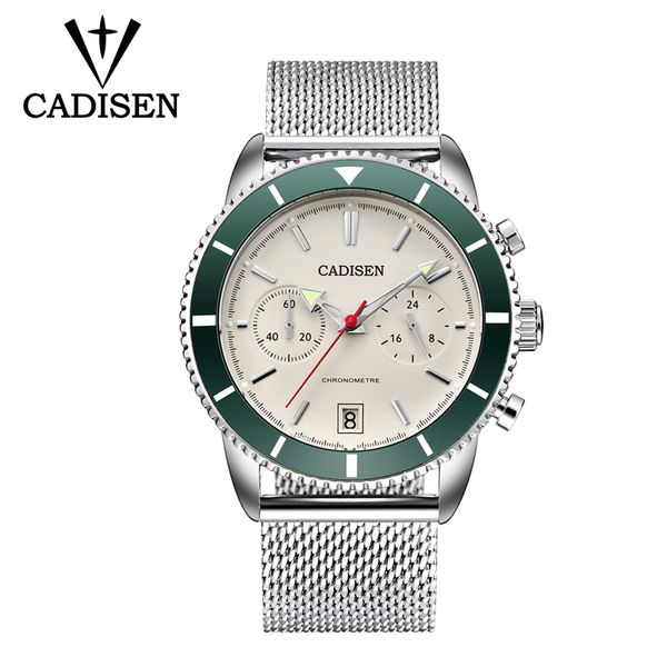 cadisen 2019 men's watch fashion sports quartz stainless steel luxury men's watch water meter, Slivery;brown
cadisen 2019 men's watch fashion sports quartz stainless steel luxury men's watch water meter, Slivery;brown