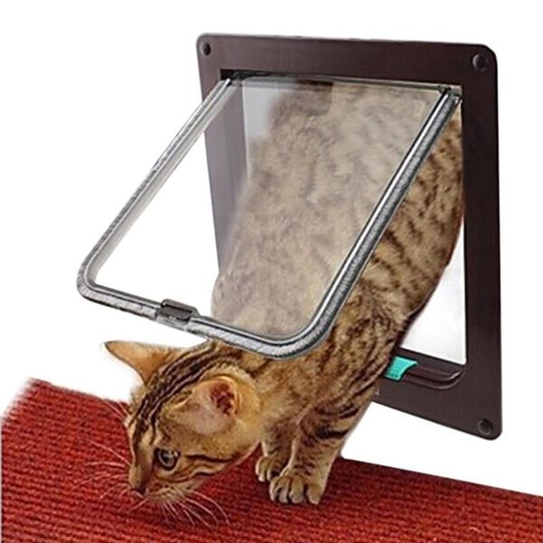 4 way lockable dog cat kitten door security flap door abs plastic animal small pet cat dog gate door pet supplies
4 way lockable dog cat kitten door security flap door abs plastic animal small pet cat dog gate door pet supplies