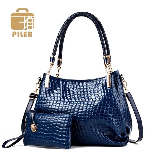 2pcs/set women bags patent pu leather luxury crocodile female handbags women shoulder bags designer hobo tote bag clutches
2pcs/set women bags patent pu leather luxury crocodile female handbags women shoulder bags designer hobo tote bag clutches