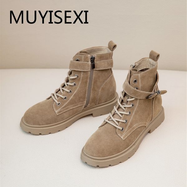 woman vintage round toe 2.5cm low heels buckle zip natural leather winter streetwear british gorgeous ankle boots am12 muyisexi, Black
woman vintage round toe 2.5cm low heels buckle zip natural leather winter streetwear british gorgeous ankle boots am12 muyisexi, Black