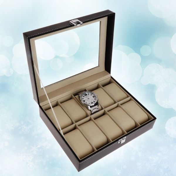 watch box faux leather storage case gift jewelry display boxes high end faux leather organizer 10 slots grids watches t190618, Black;blue
watch box faux leather storage case gift jewelry display boxes high end faux leather organizer 10 slots grids watches t190618, Black;blue