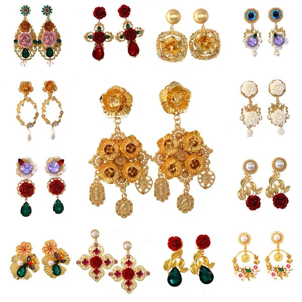 earing new real brincos fashion earrings for women baroque retro ceramics flower imitation elegant circle polymer drop, Silver
earing new real brincos fashion earrings for women baroque retro ceramics flower imitation elegant circle polymer drop, Silver
