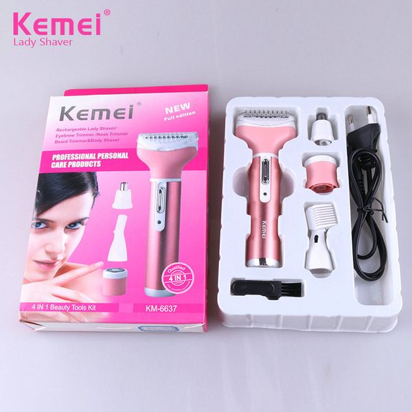 kemei 4в1 kit lady эпиляторы носа борода триммер для удаления из нержавеющей лезвия бритвы женщины тела волос машина km-6637
kemei 4в1 kit lady эпиляторы носа борода триммер для удаления из нержавеющей лезвия бритвы женщины тела волос машина km-6637