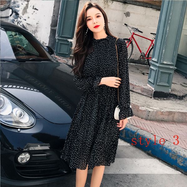 women spring dress layer chiffon autumn female vintage print elegant long sleeve spring loose casual office lady dress designer clothes, Black;gray
women spring dress layer chiffon autumn female vintage print elegant long sleeve spring loose casual office lady dress designer clothes, Black;gray
